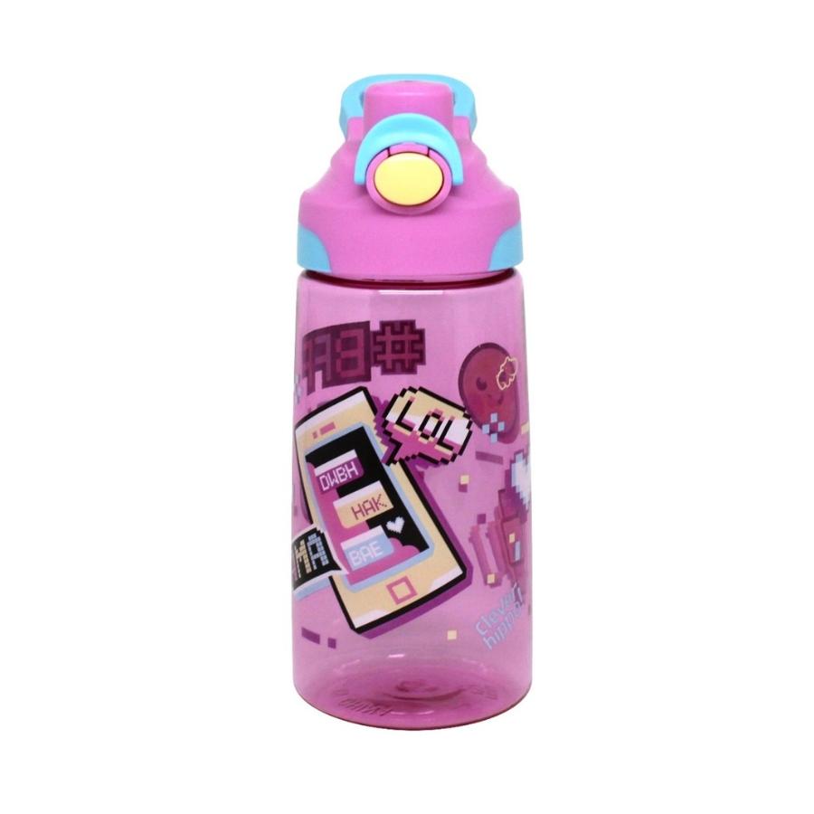 Bình Nước Tritan Emoji World CLEVER HIPPO WB02/PINK