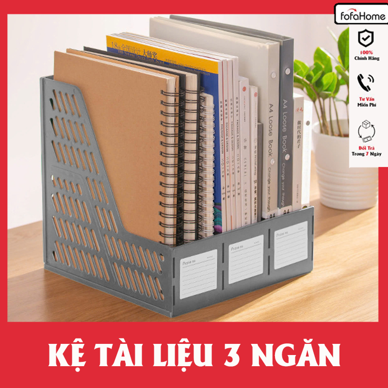 Giá Đựng Tài Liệu Nhựa 3 Ngăn / Giá Rổ Xéo Nhựa 3 Ngăn / Giá Ráp Nhựa 3 Ngăn
