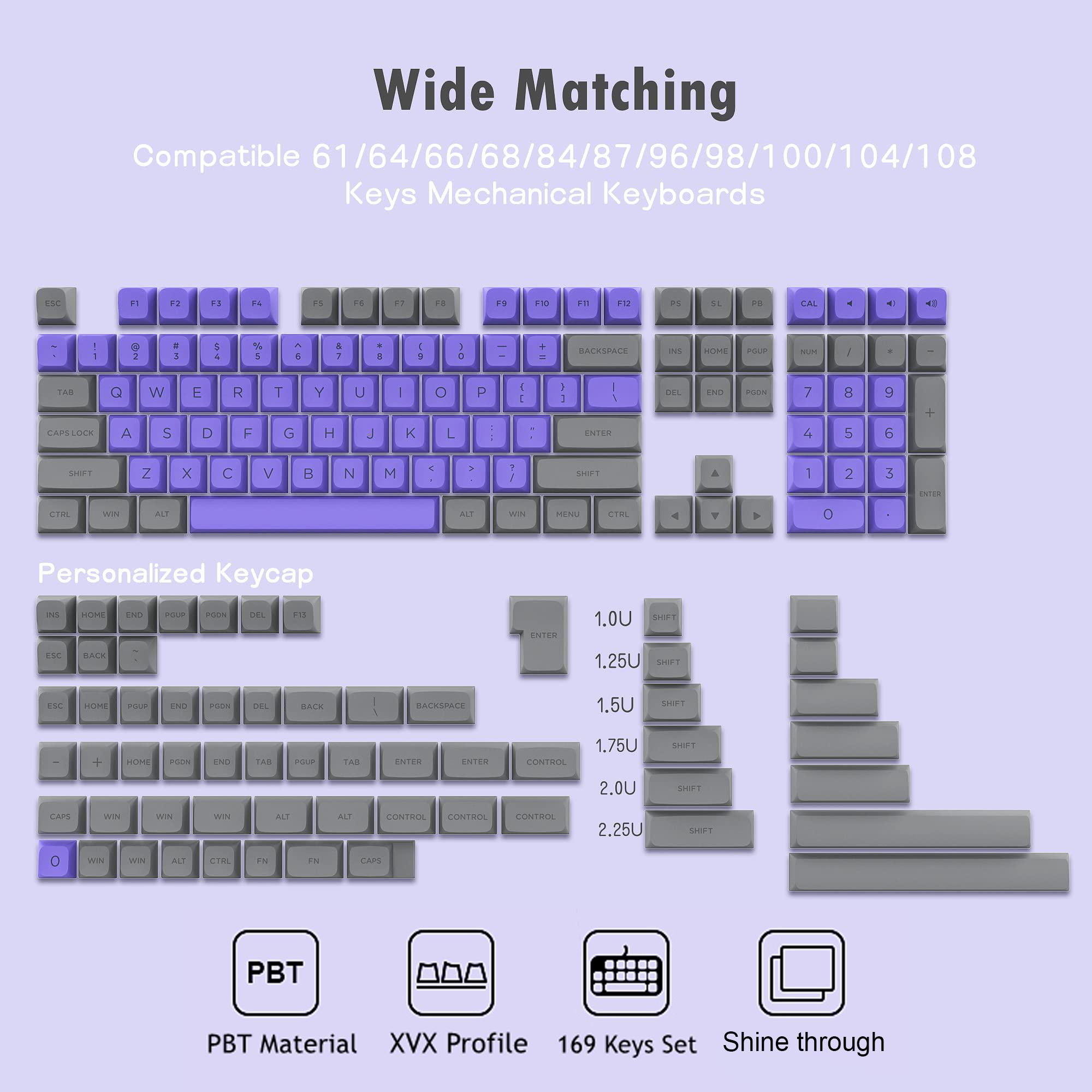 189 Key PBT đôi bắn đen XVX XVX Keycaps Key Cap cho MX Switches Womier GK61 Anne Pro 2 Bàn phím chơi game cơ khí