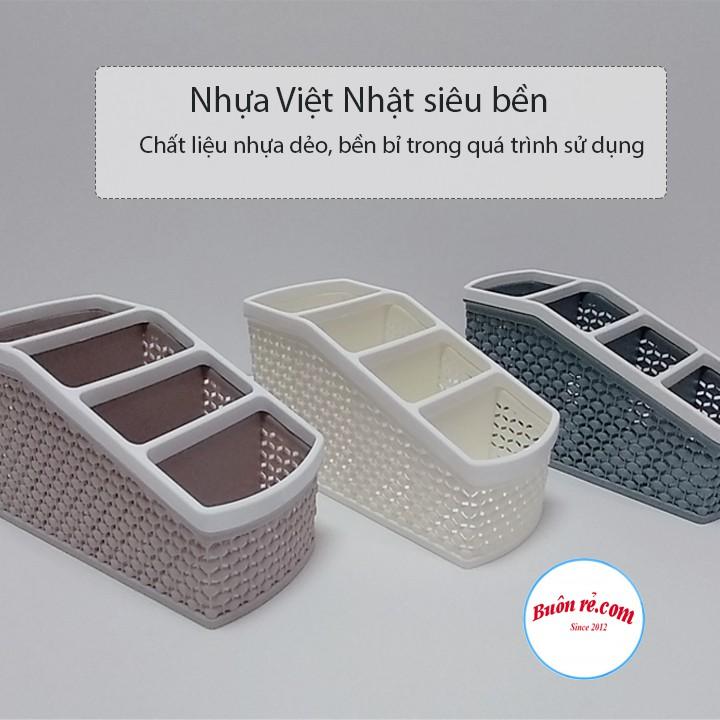 Khay nhựa tiện ích 4 ngăn VIỆT NHẬT PLASTIC - khay đựng bút, đồ dùng học tập