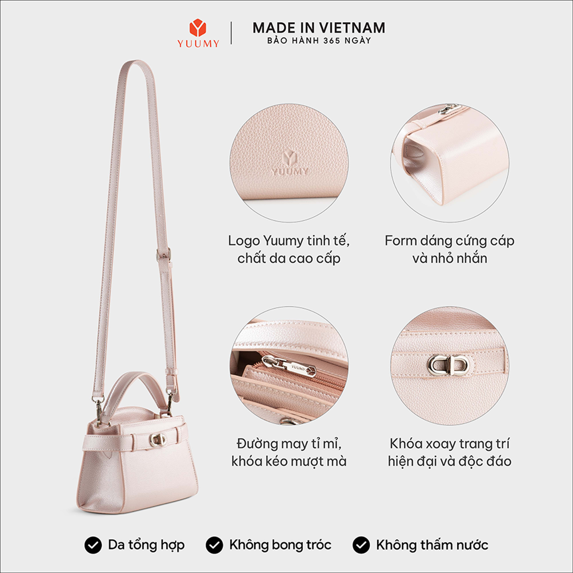 Túi đeo chéo nữ YUUMY YN232 (BST Pink Obsessed)