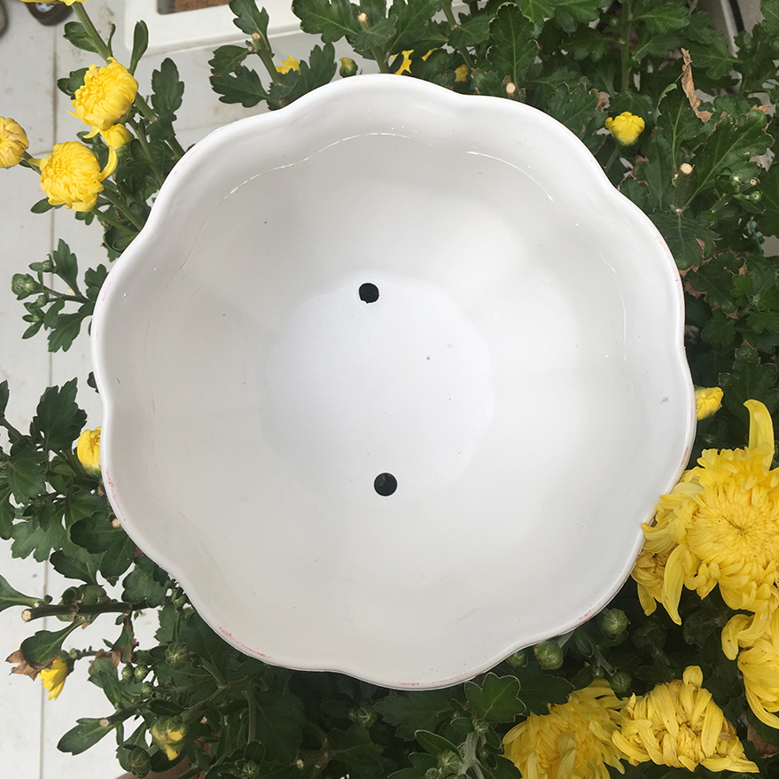 Bộ 4 chậu trái bí nhựa dày đẹp size 21x15x14cm