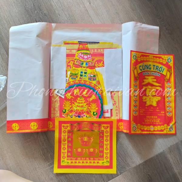 Giấy cúng ngoài trời mùng 9 Ngọc Hoàng