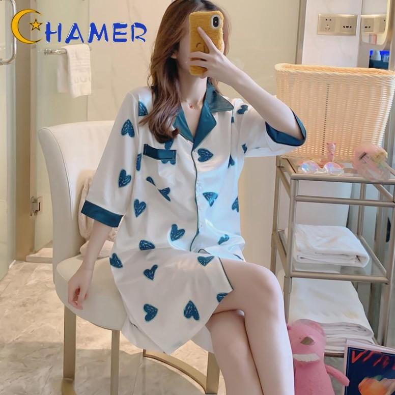 Đầm Ngủ Pijama Mặc Ở Nhà Cho Nữ