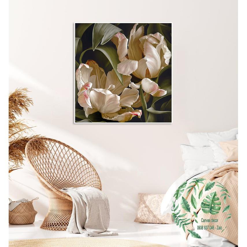 Tranh canvas hoa tulip 60*60cm