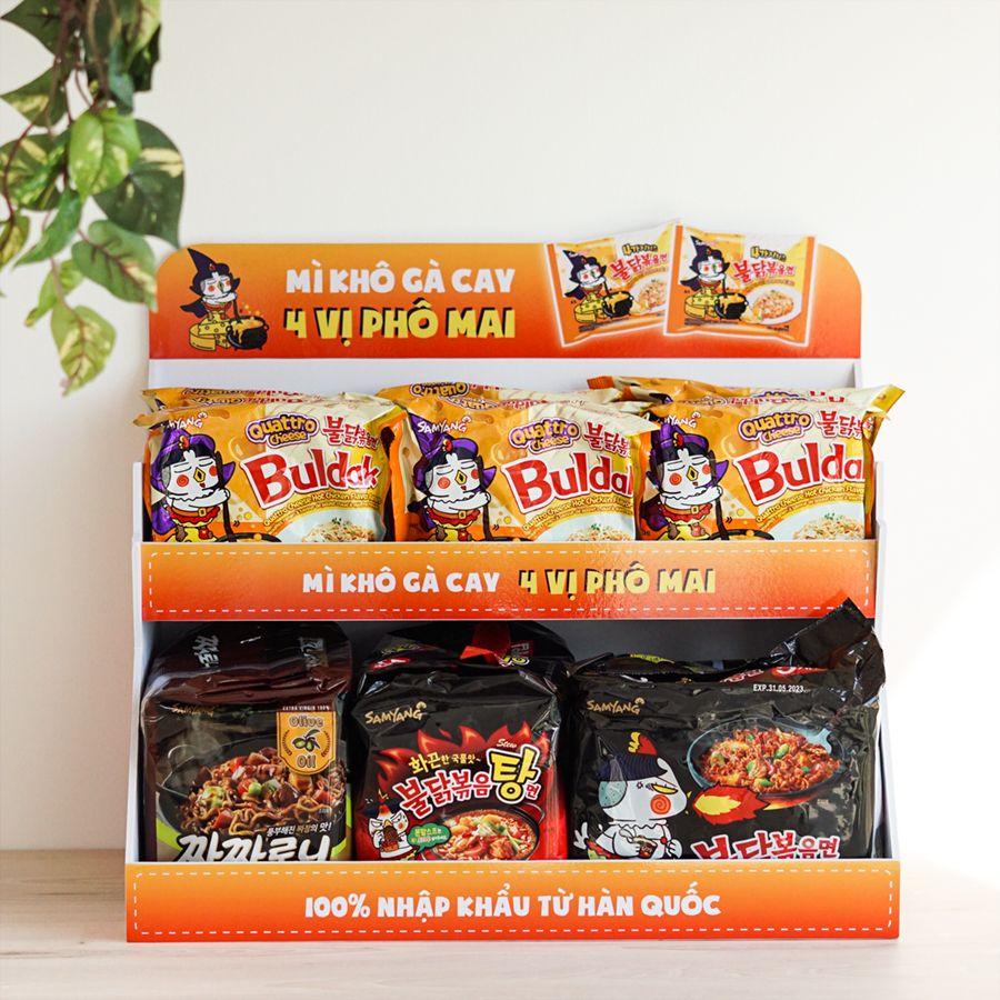 5 Gói mì khô gà cay phô mai Quattro Samyang