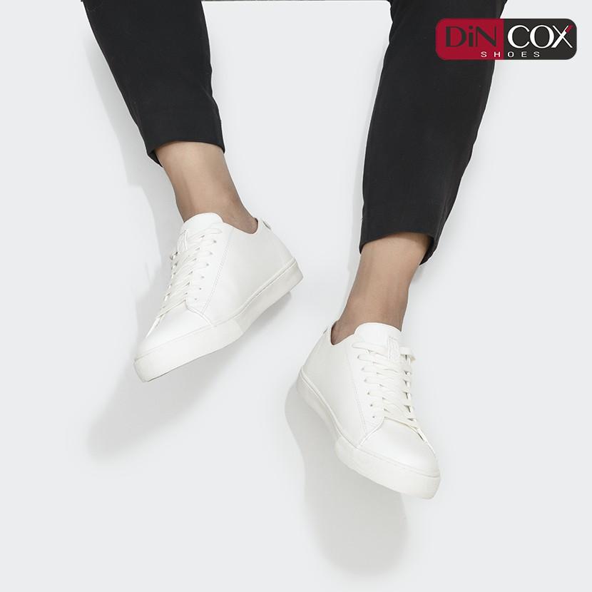 Giày Sneaker Da Unisex DINCOX D34 Phong Cách Trẻ Trung Sành Điệu White - Trắng
