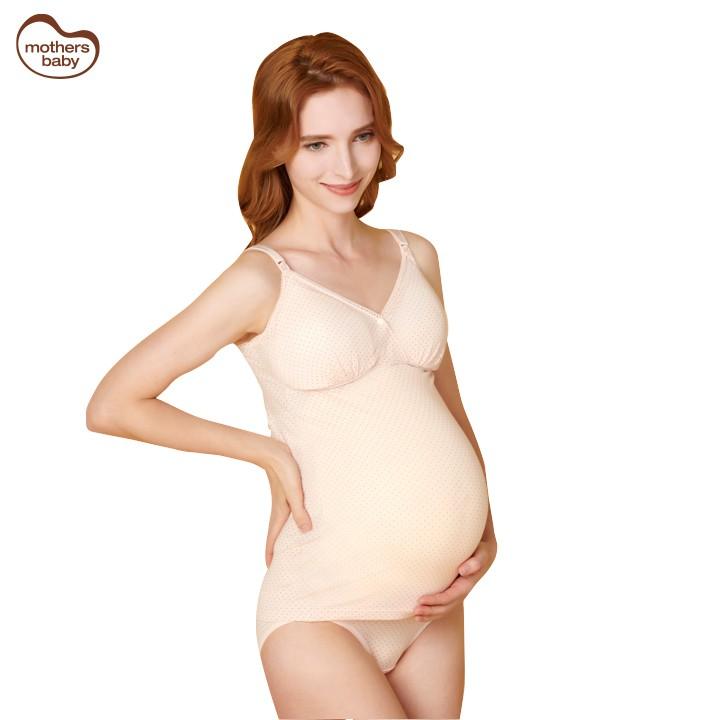 Áo Ngủ Bầu Sau Sinh,Thiết Kế Khuy Mở Cho Bé Tuti Chất Liệu Tencel Thương Hiệu Mothersbaby Hàn Quốc