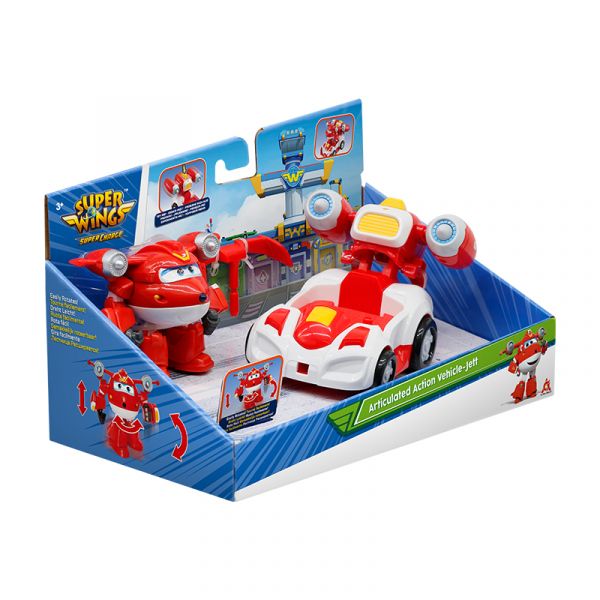 Đồ chơi SUPERWINGS Siêu xe hành động - bẻ khớp Jett tia chớp EU740991V