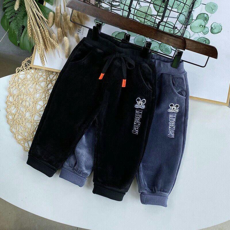 Quần nhung lót lông hàng Quảng Châu cho bé Q06