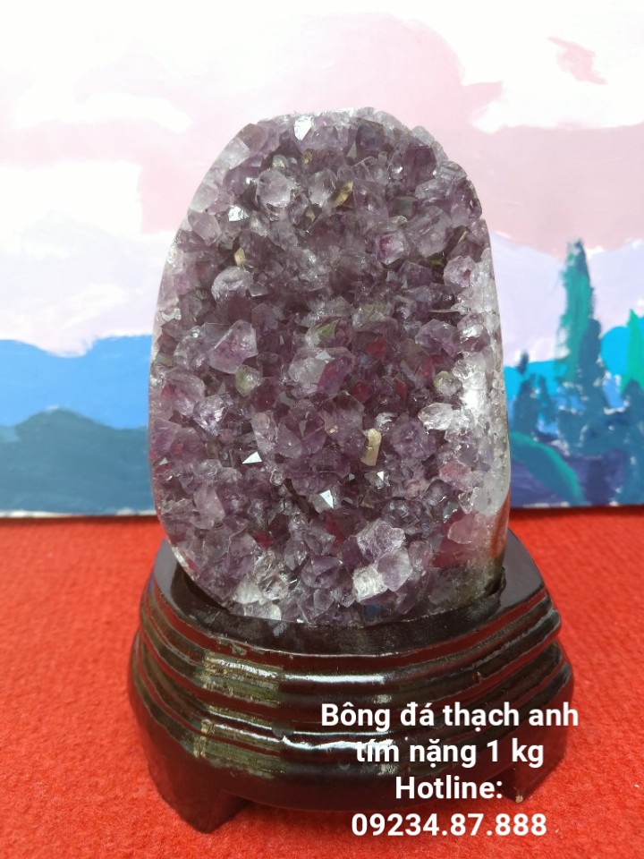 Bông Đá Thach Anh Tím Tự Nhiên Loại A - Đá Phong Thủy