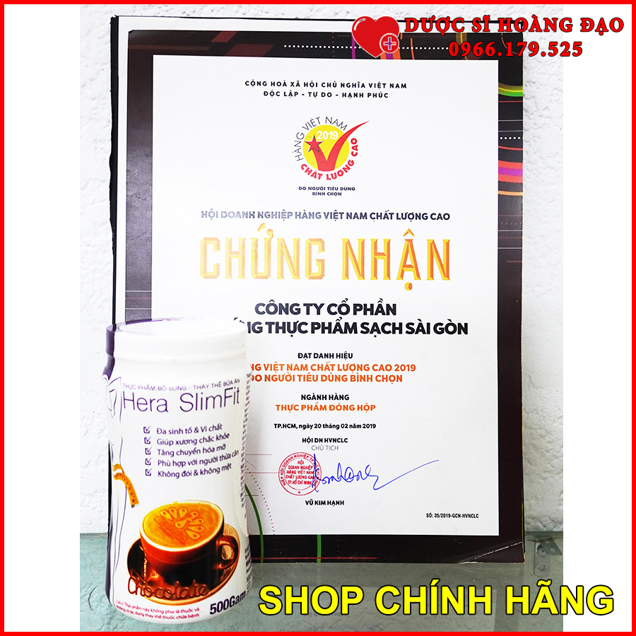 Liệu trình 2 hộp Sữa giảm cân Hera Slimfit 500gr - Hỗ trợ giảm cân nhanh và an toàn