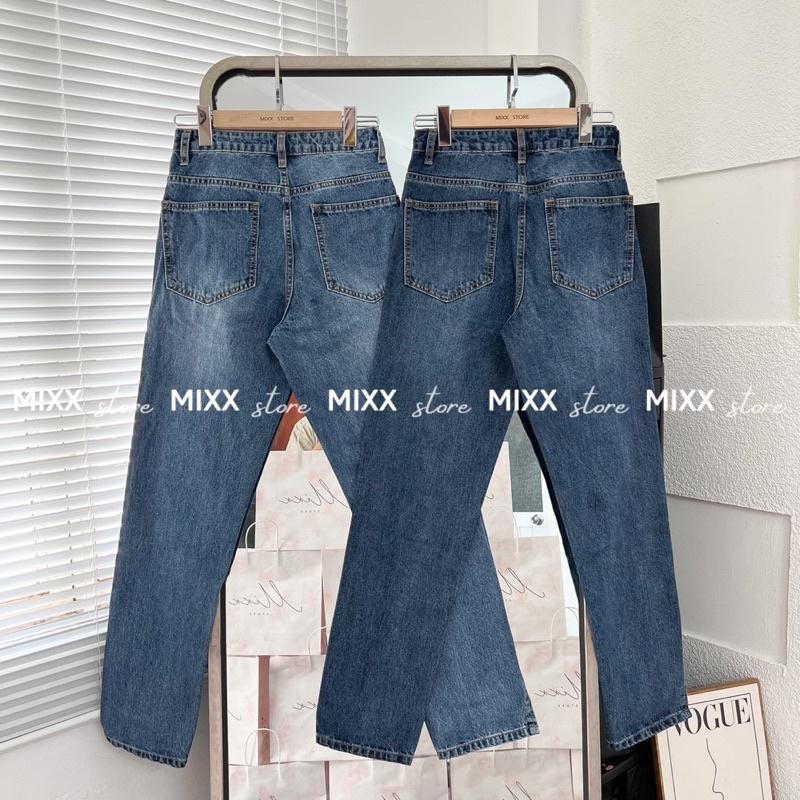 Quần Jean Nữ Ống Đứng Xẻ Gấu siêu kool chất cotton màu xinh lạ mắt phom tôn dáng