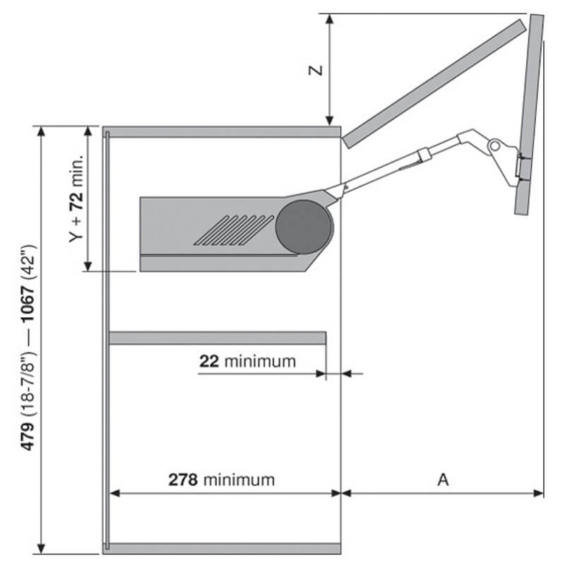 Tay Nâng Hạ Blum Hf22,Hf25,Hf28