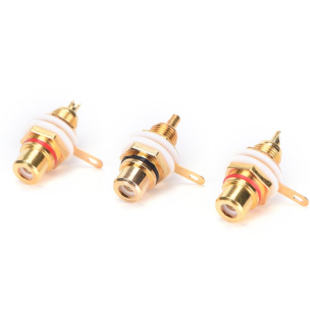 RCA Nữ Jack 10pcs mạ RCA Đầu nối Gold Gold Chassis Audio Socket
