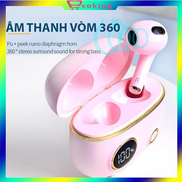 Tai Nghe Không Dây nhét tai Bluetooth APRO 8 ECOKING{TẶNG KÈM TAI NGHE DÂY}âm thanh vòm HIFI có micro trò chuyện cảm ứng