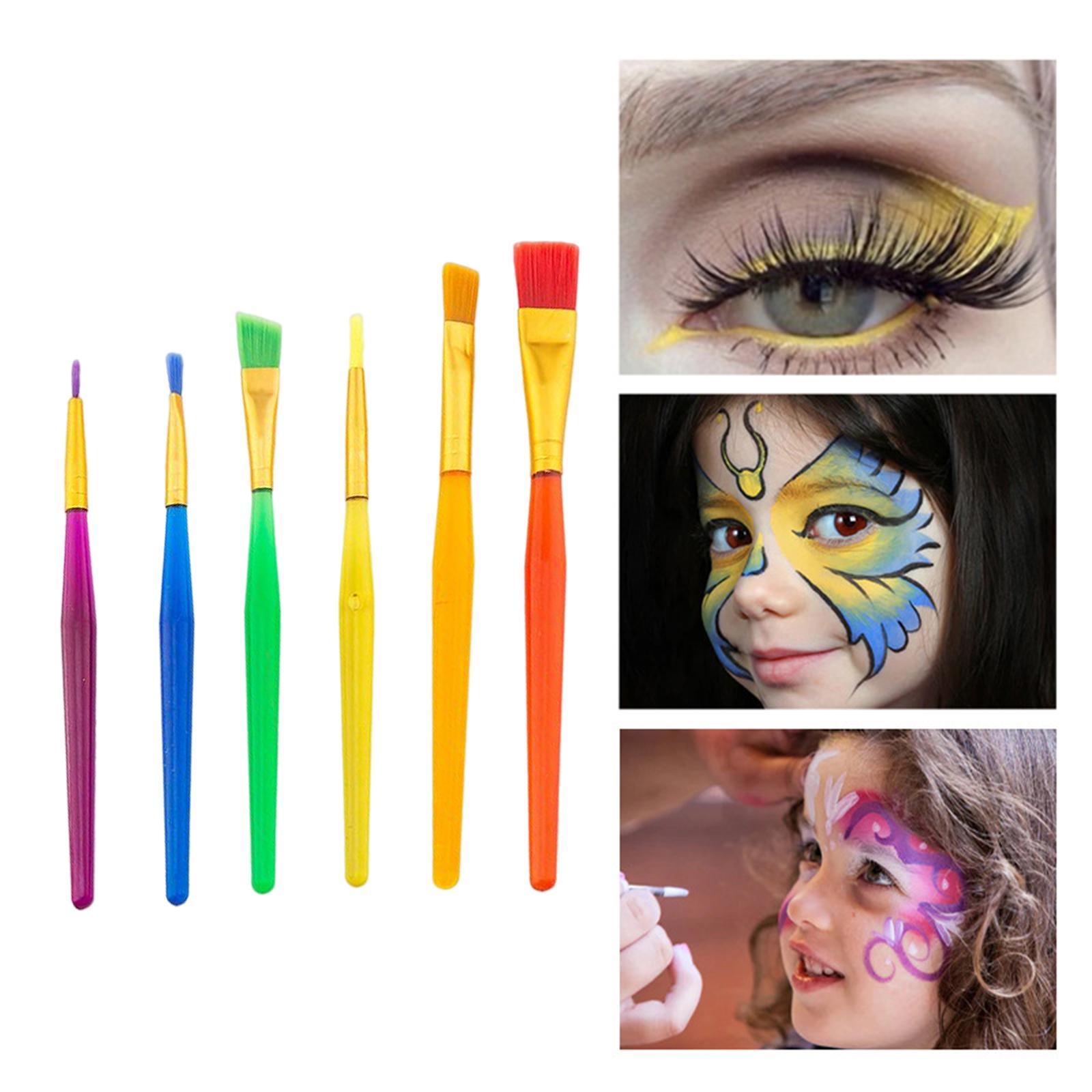 6Pcs Paint Brushes Set Acrylic Oil Watercolor Painting Body Painting Brushes