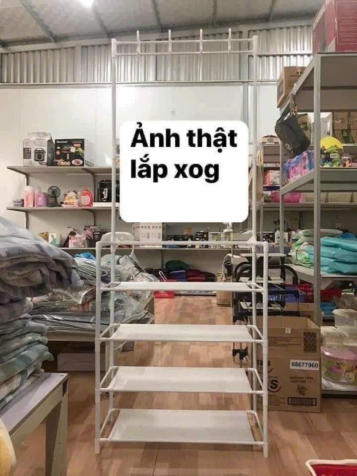 Kệ chữ L để giày siêu xinh, treo đồ