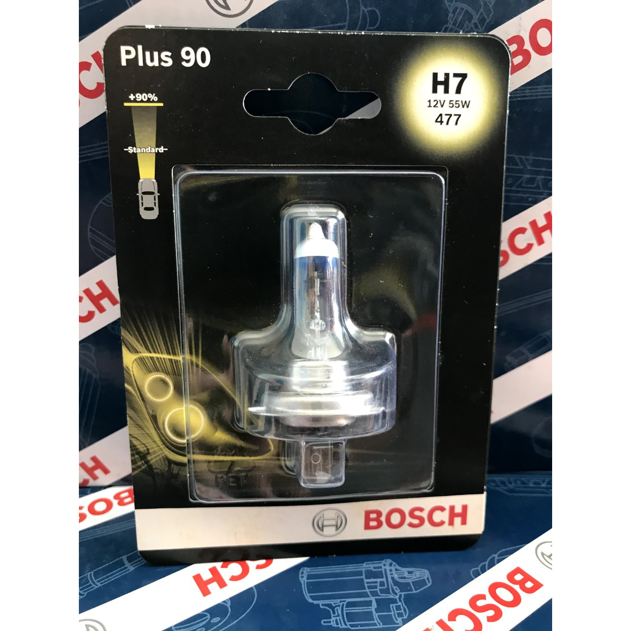 Bóng Đèn Tăng Sáng Bosch H7 12V 55W Plus +90% (Vỉ 1 Bóng)