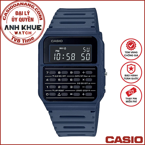 Đồng hồ nam dây nhựa Casio Standard chính hãng Anh Khuê CA-53WF-2BDF (34mm)