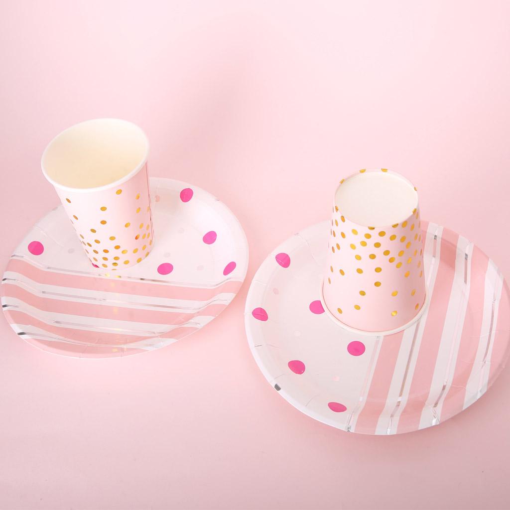 10x Birthday Party Cake Paper Plates Baby Shower Paper Tableware Plates