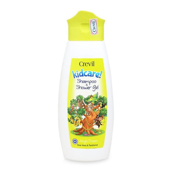 (300ml) Kid care Shampoo &amp; Shower Gel Crevil - Gel tắm gội cao cấp 2 trong 1 cho trẻ em