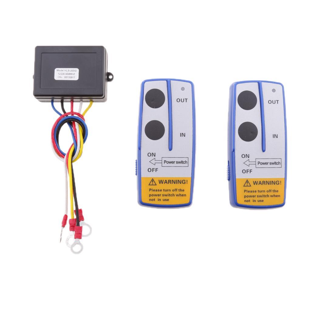 98ft Car Auto Dual Switches Wireless Winch Remote Control Conversion Kit
