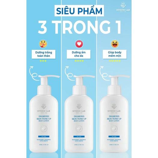 Diamond Skin Tone Up Body Lotion|| Kem Body kim cương Hyeon Lab|| Dưỡng trắng tự nhiên, chống nắng, dưỡng ẩm cho da