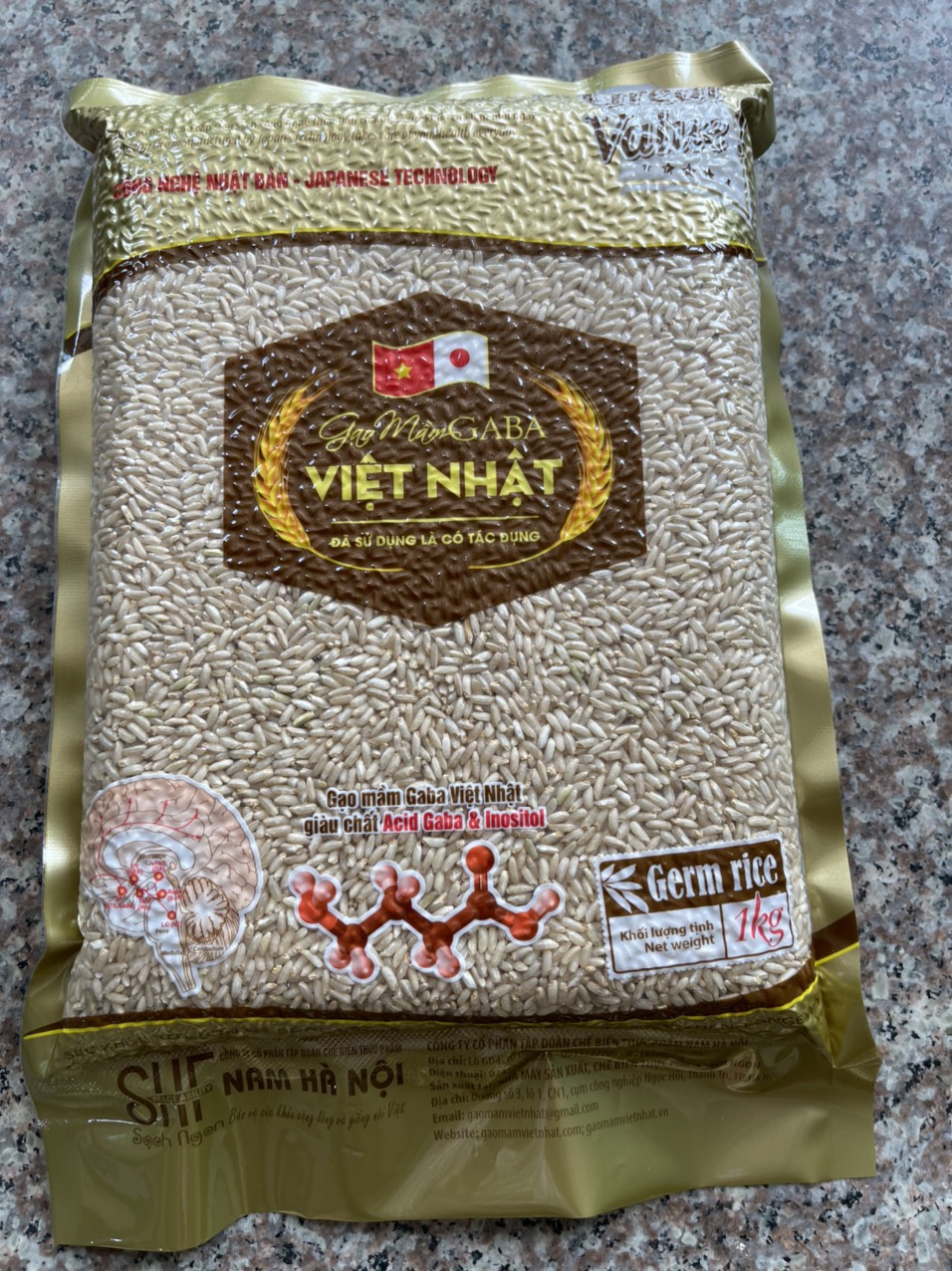 Thực dưỡng Gạo Mầm Gaba Việt Nhật Loại Túi 1kg