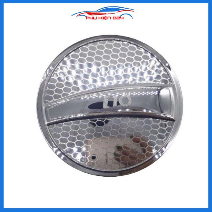 Ốp nắp bình xăng Grand i10 2014-2015-2016-2017-2018-2019 Hatchback mạ crom chống trầy trang trí ô tô