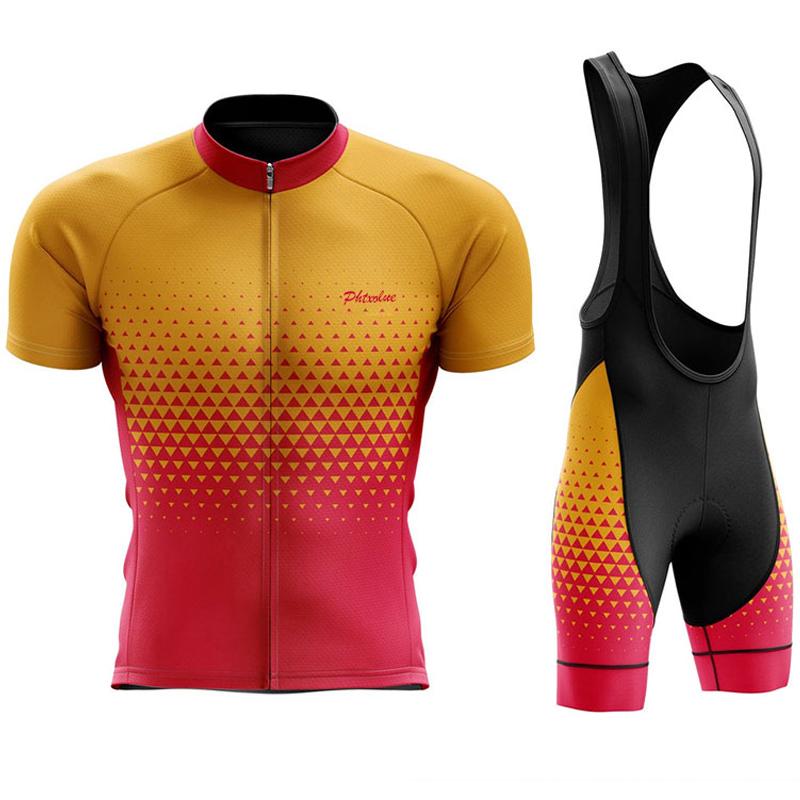 Phtxolue Pro Bộ Quần Áo Đạp Xe Nam Nữ Áo Đạp Xe Jersey Bộ Chống Tia UV Thoáng Khí Xe Đạp Mtb Núi Xe Đạp Mặc Bộ Quần Áo Đạp Xe Color: QY630-8 Size: XS