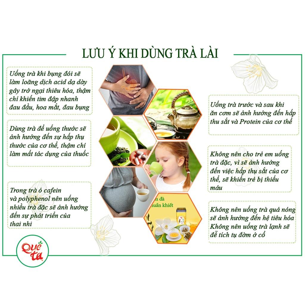 Trà lài (trà hoa nhài) Quê Ta, nguyên liệu làm trà sữa, trà đá, trà chanh ngon- Hộp xanh lá 100g