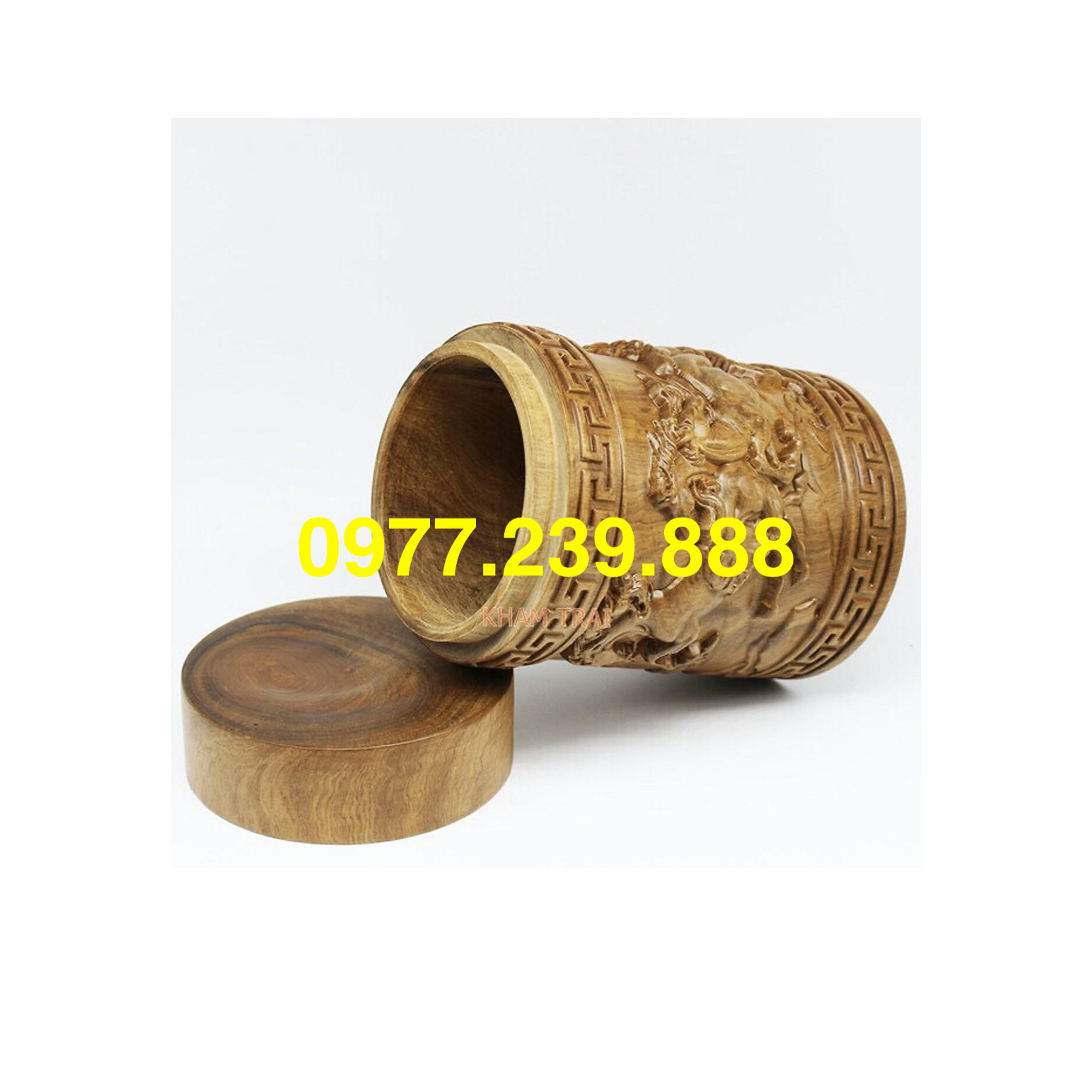 Hộp chè tứ quý gỗ bách xanh
