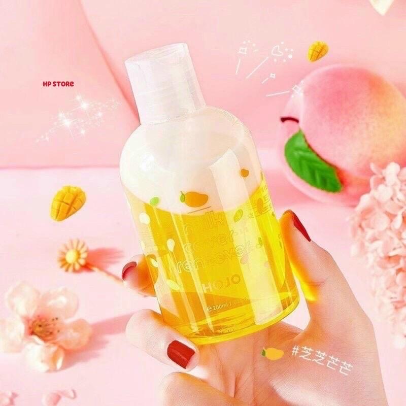 Chai Nước Tẩy Trang HOJO 2 Tầng Hương Đào, Xoài Sạch Da, Lành Tính Với Mọi Da 200ml
