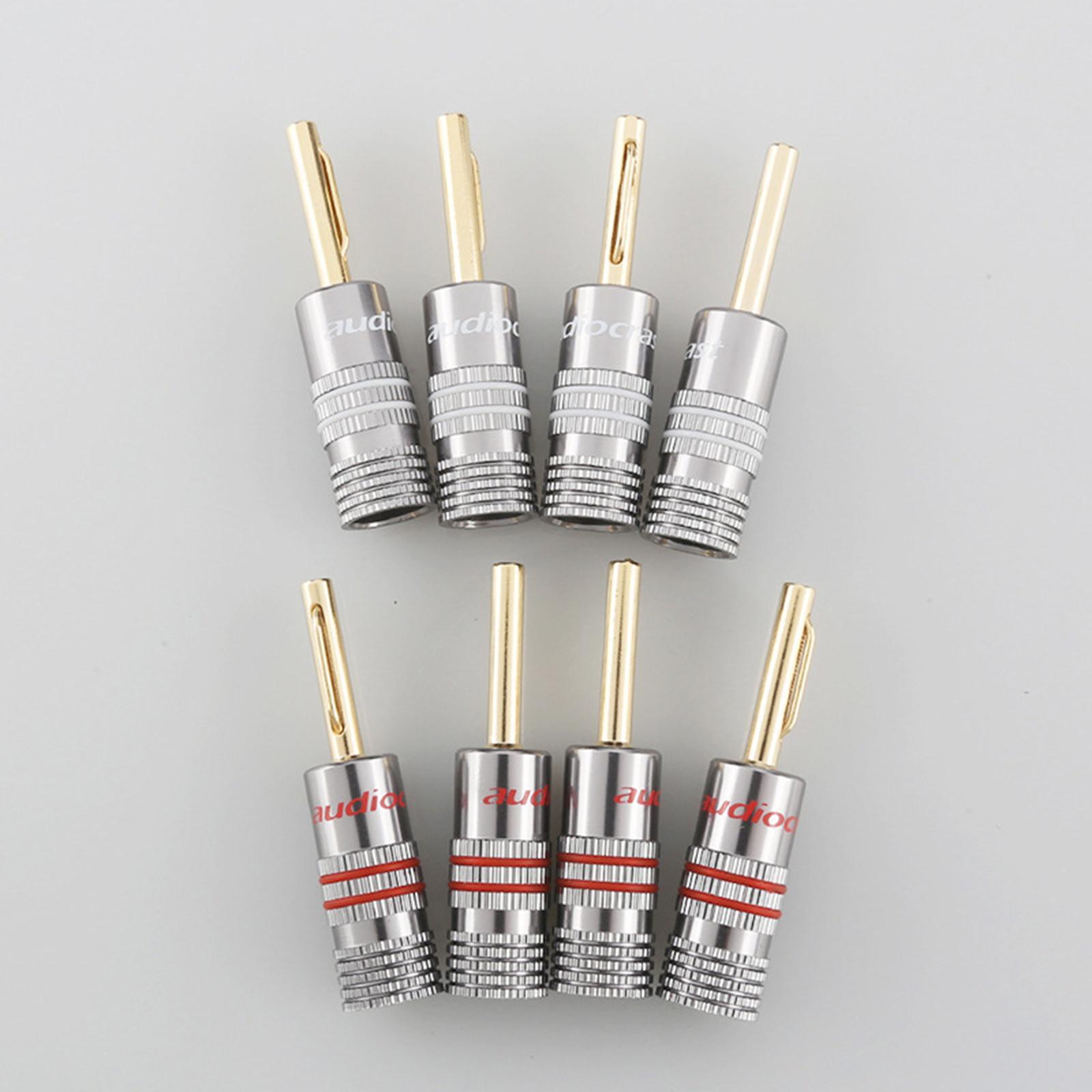 4mm Banana Plug Connector Speaker Cable Screw Type Terminal Connectors
