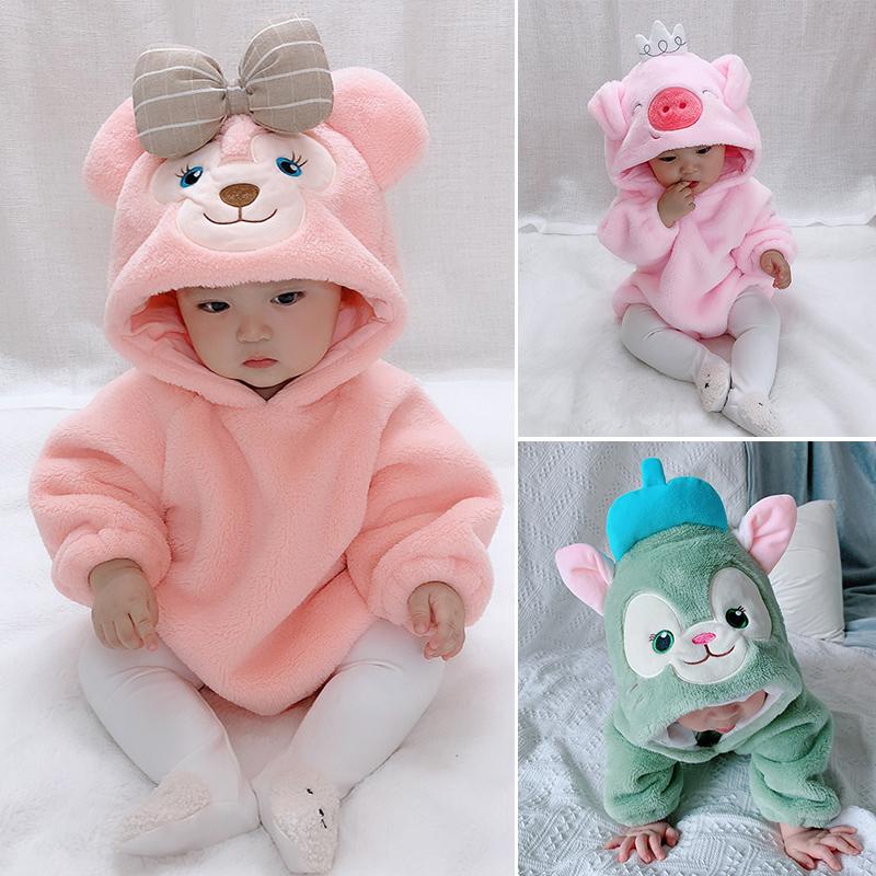 Trẻ Sơ Sinh Trang Phục Áo Liền Quần Mùa Đông Sơ Sinh Onesie Quần Áo Ropa Bebe Mềm Xanh Gấu Mèo Dễ Thương Dép Nỉ Cho Bé Bộ Trang Phục 0-3Y