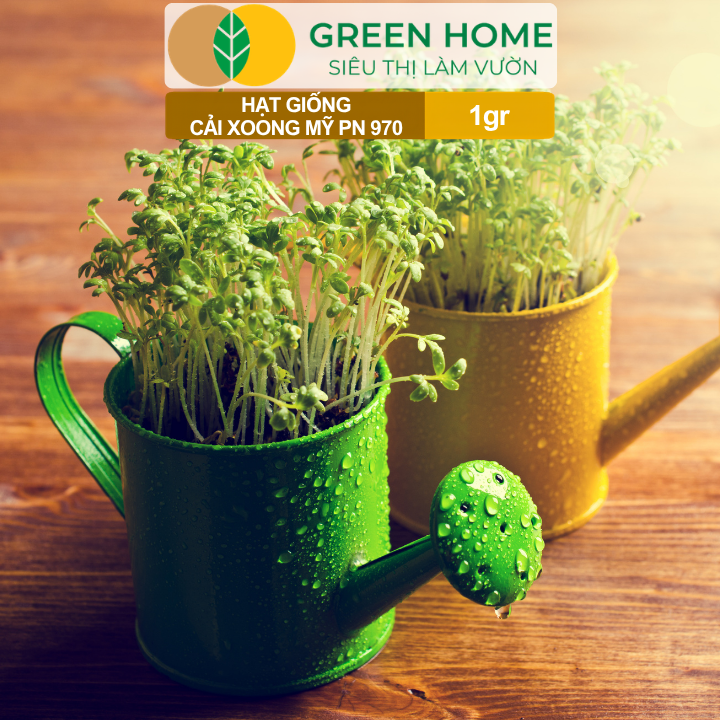 Hạt Giống Rau Xà Lách Xoong GreenHome, Gói 1gr, Dễ Trồng, Nảy Mầm Cao, Thu Hoạch Nhanh R01