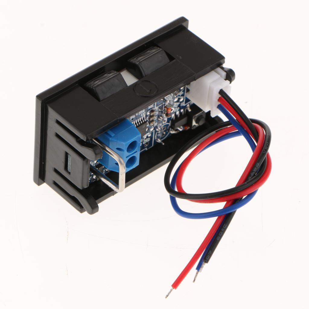 2-4pack DC 0-100V LED Motor Dual Display Digital Voltage Current Meter 10A