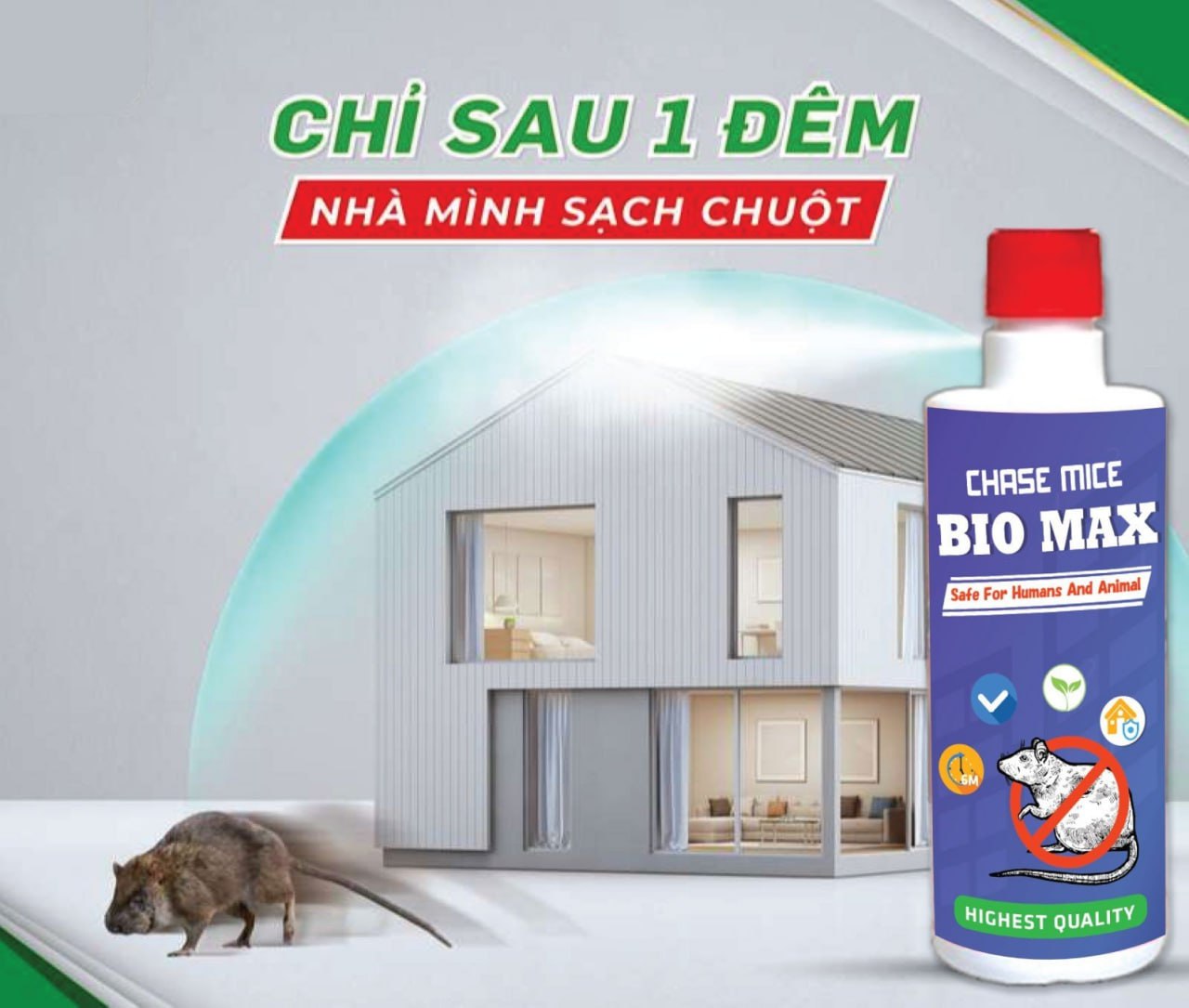 Chai Xịt Đuổi Chuột  Hương Bạc Hà - Dành cho xe hơi và mọi nơi - Xua đuổi chuột an toàn, hiệu quả