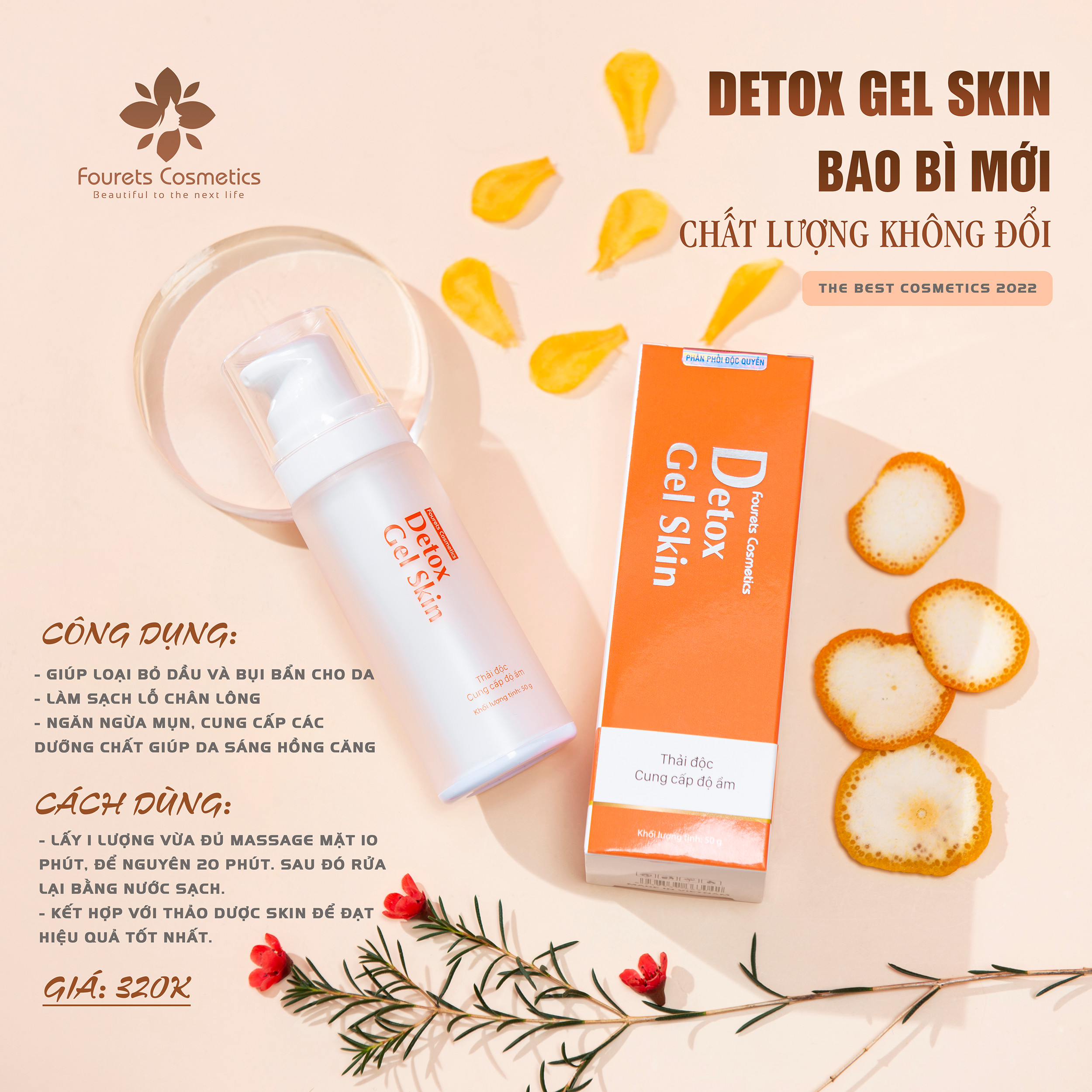 Thải Độc Corti-Detox Gel Skin Fourets Cosmetics