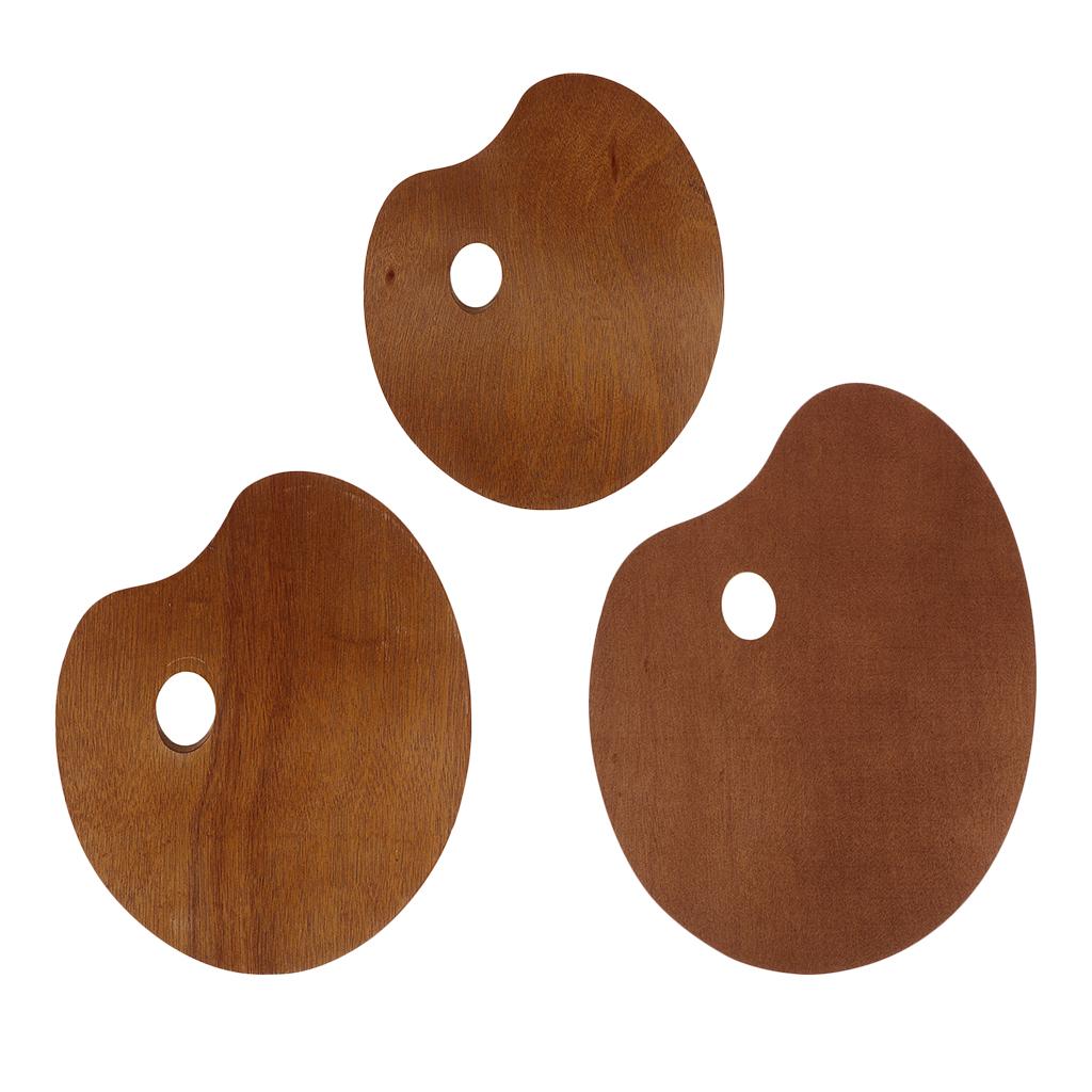 Wood Paint Tray Palette for Watercolor Oil Acrylic Paint Art Oval
