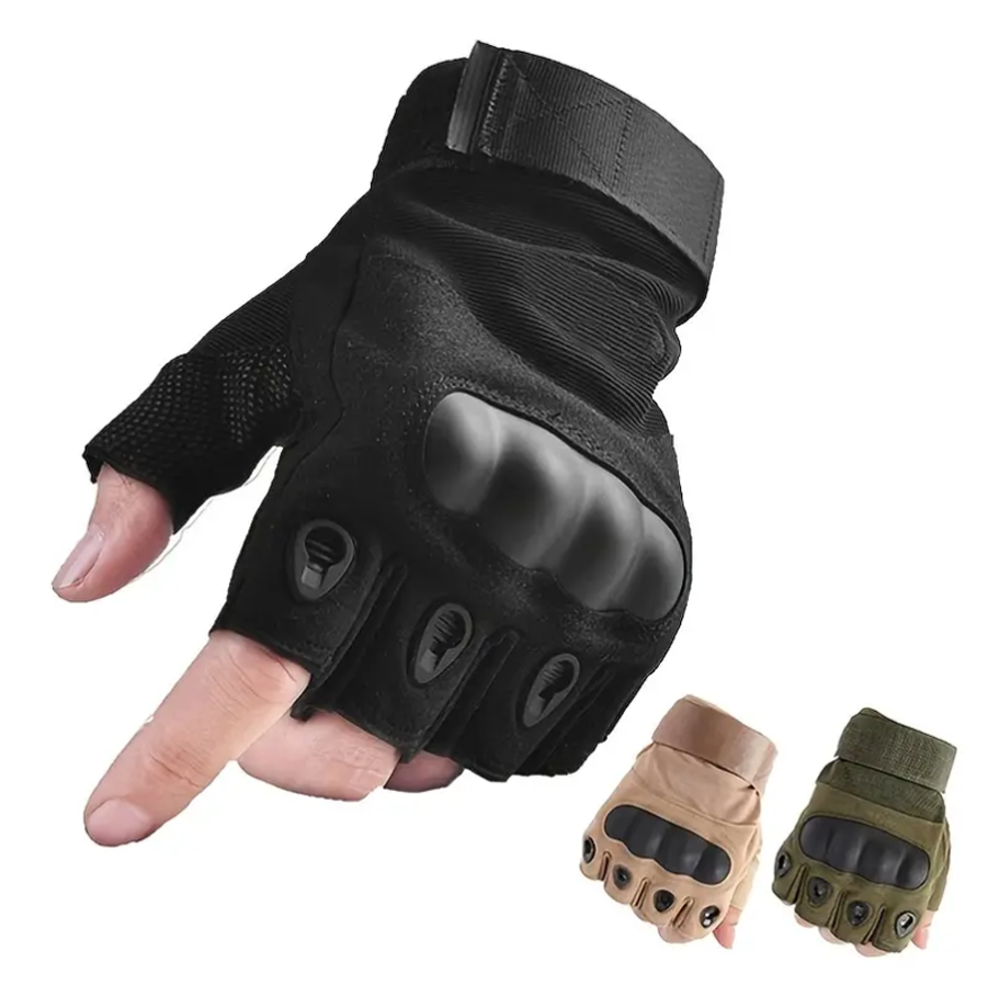 Ngoài Trời Ngón Găng Tay Chiến Thuật Găng Tay Thể Thao Loại Nam Găng Tay Chiến Đấu Chụp Hình Săn Bắn Thể Dục Fingerless Găng Tay Color: Black Size: XL