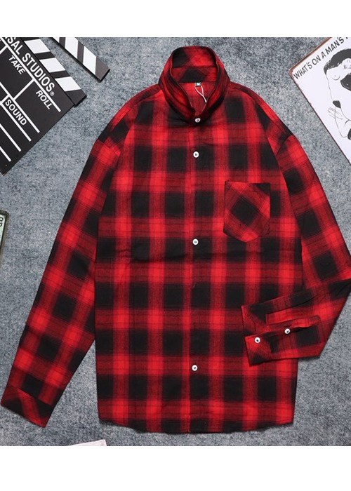 Áo Sơ Mi Nam Flannel Đỏ ASM8827B
