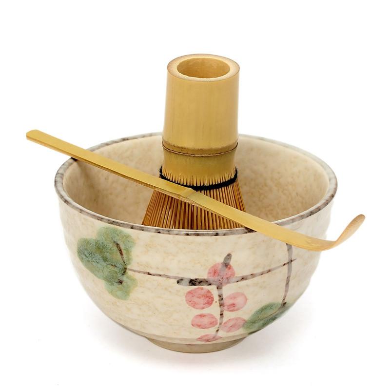 Trà Matcha Trà Gốm Bát Trà Tre Cạp Matcha Đánh Nhật Bản Teaware Trà Dụng Cụ 4 Phong Cách Matcha Bát Bộ