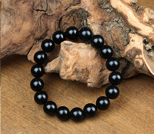 Vòng tay Đá Núi Lửa Obsidian tự nhiên cho Tuổi Dậu 10ly AKO5