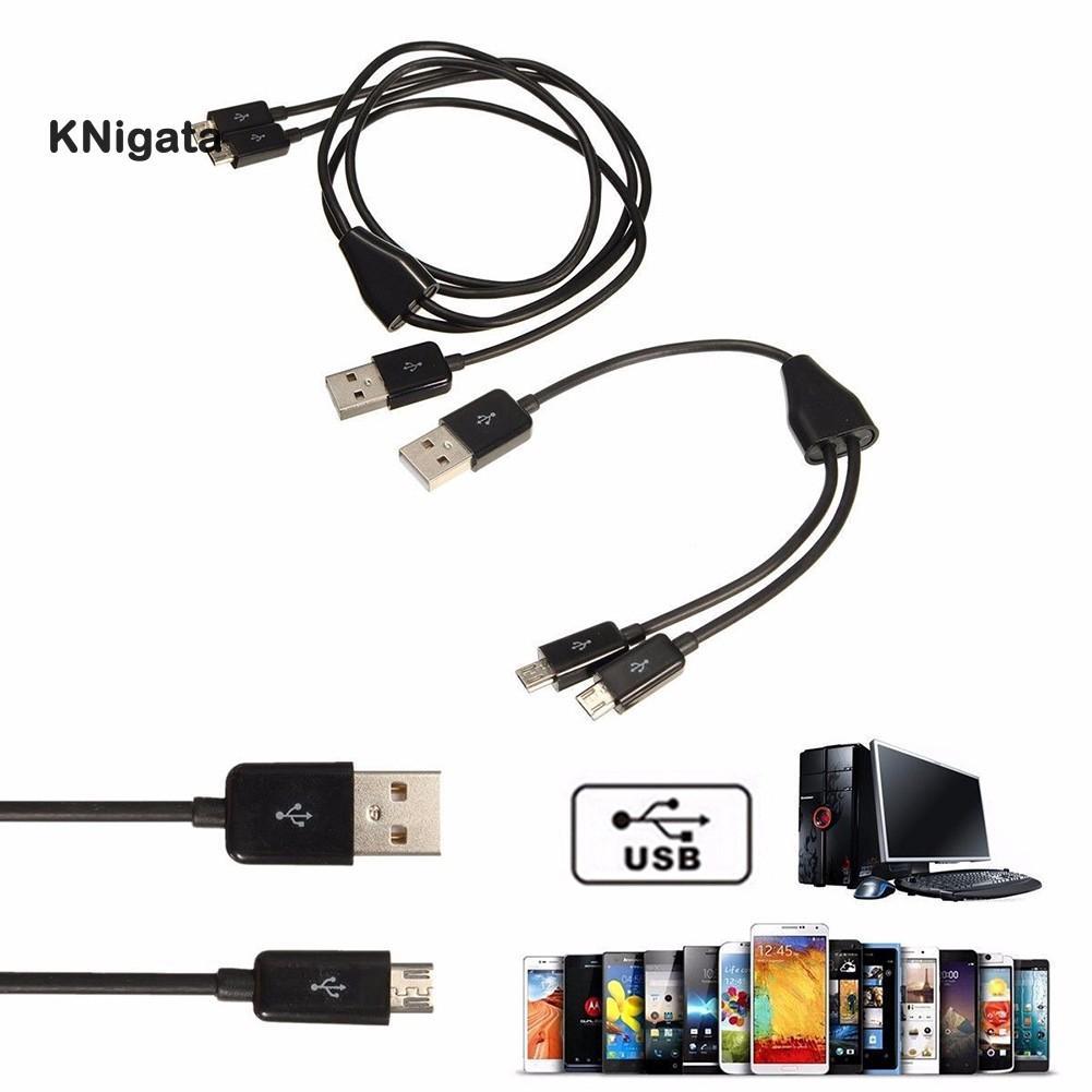 Dây cáp sạc truyền dữ liệu chia chữ Y 1 đầu cắm USB 2.0 sang 2 micro USB 2.0