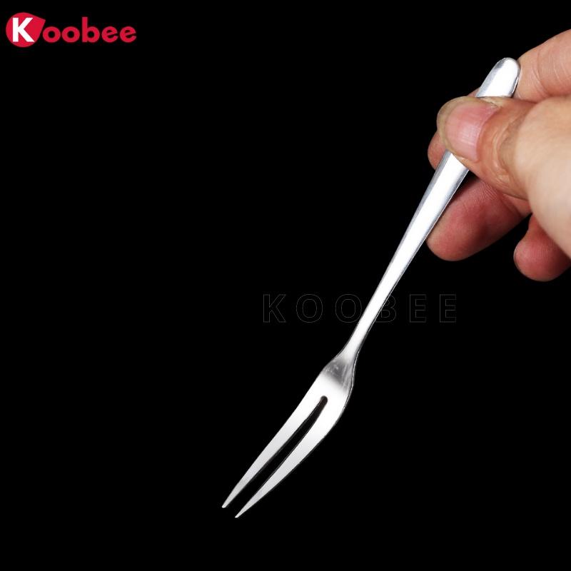 Dĩa Hoa Quả Cao Cấp KooBee - Nĩa Xiên Trái Cây Tráng Miệng Chất Liệu Inox Sáng Bóng Bền Đẹp