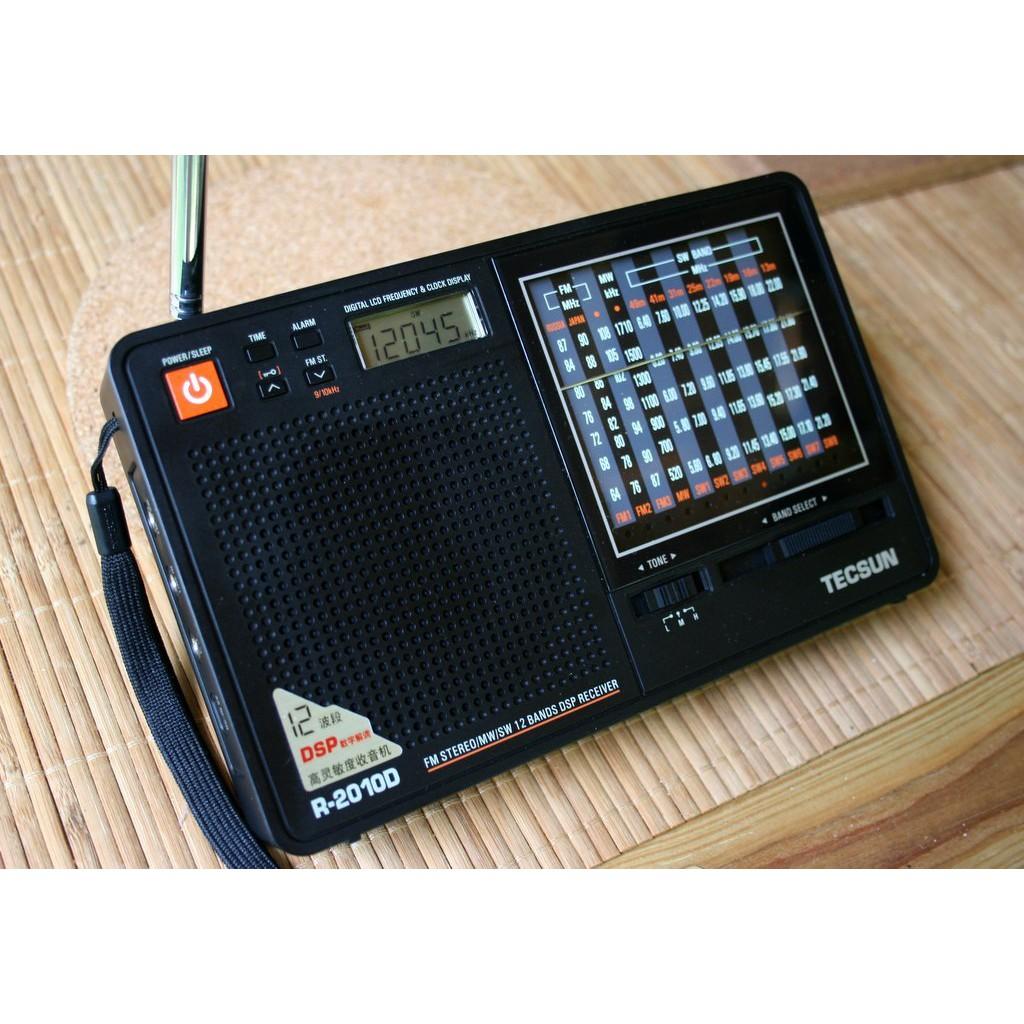 ĐÀI RADIO 12 băng tần AM/Fm/SW TECSUN R-2010D CÔNG NGHỆ DSP Hàng chính hãng