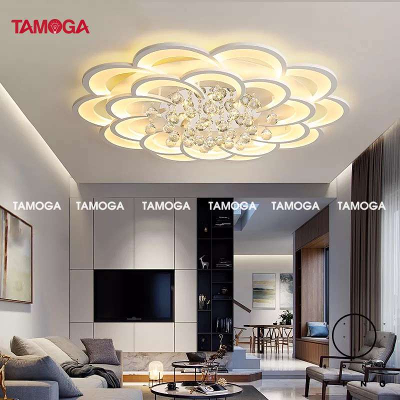 Đèn ốp trần trang trí pha lê hình đám mây TAMOGA YEZA 2881