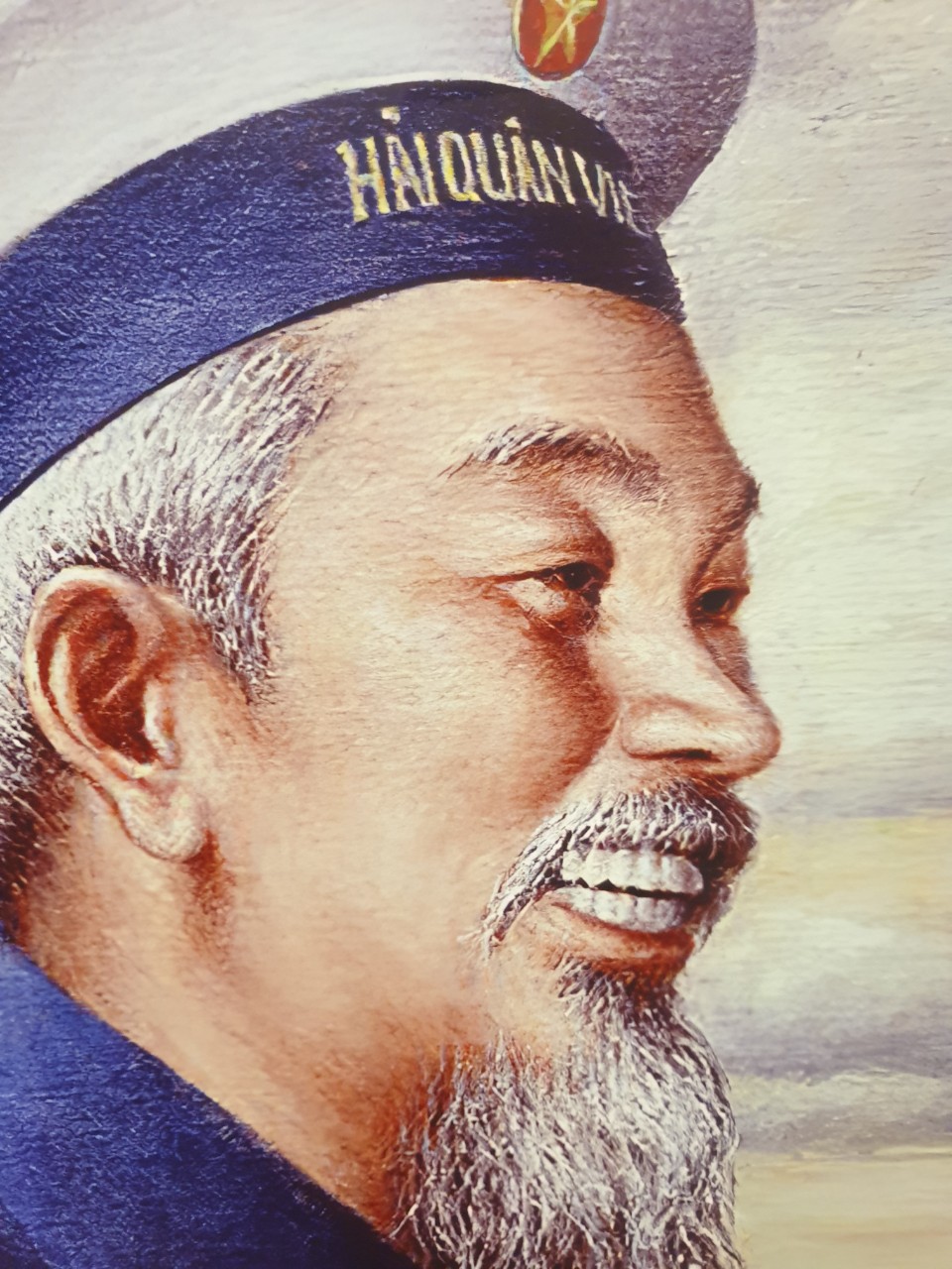 Tranh in dầu, Bác Hồ với Hải Quân - 1959A
